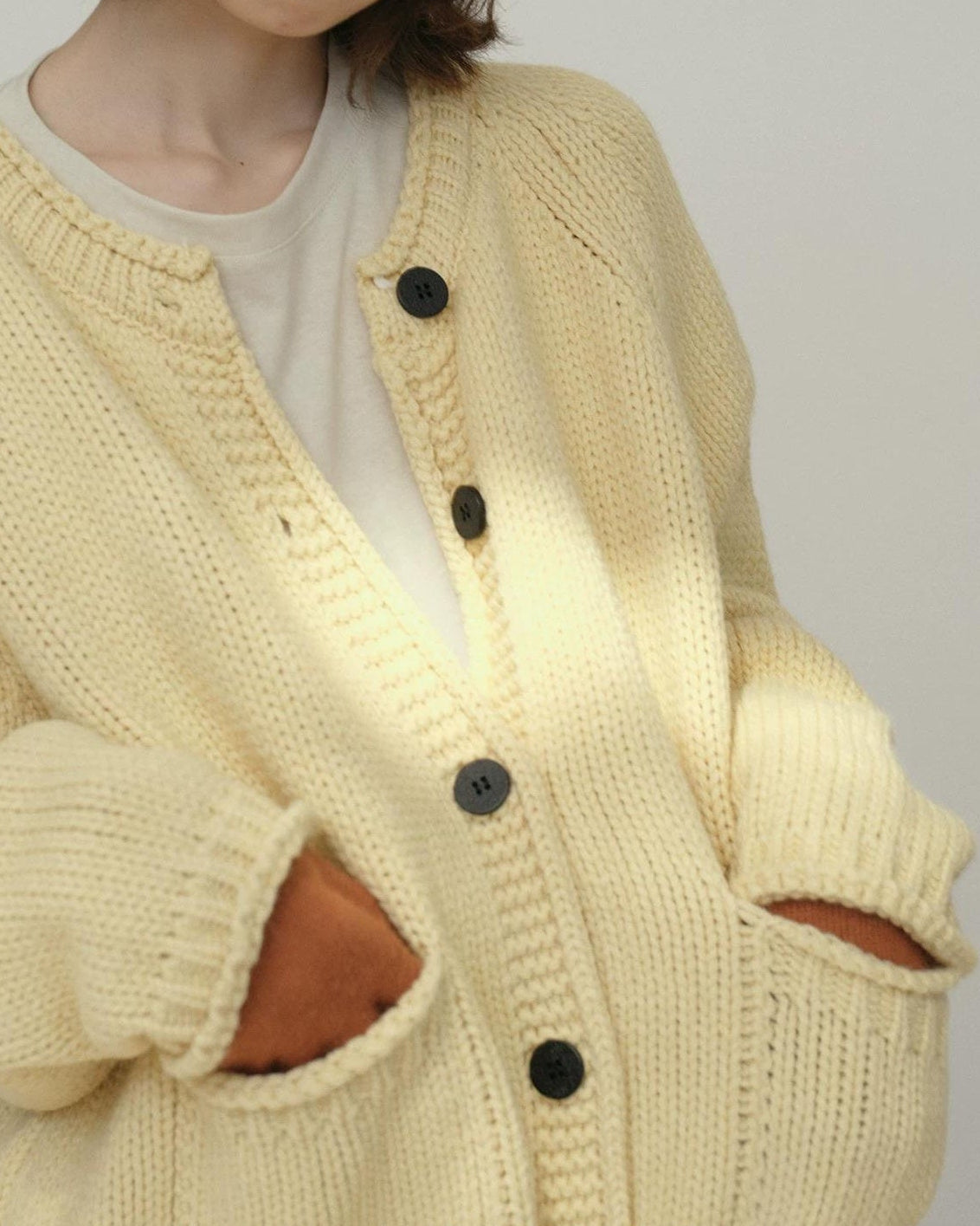フォークポケットニットカーディガン 10179