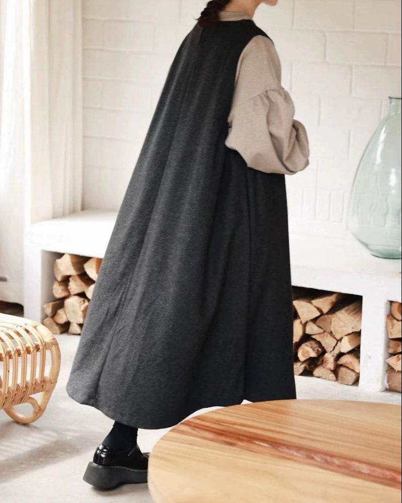 ハイウエストクラーラベストワンピース 10092