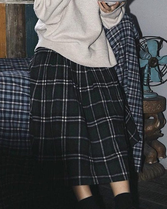 フォルムチェックAラインスカート 10124