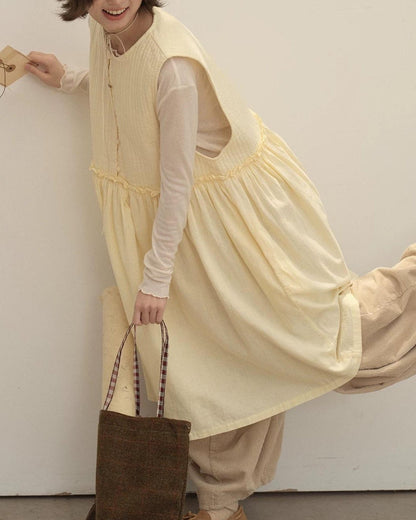 ノーディハイウエストソフトベストドレス 10145