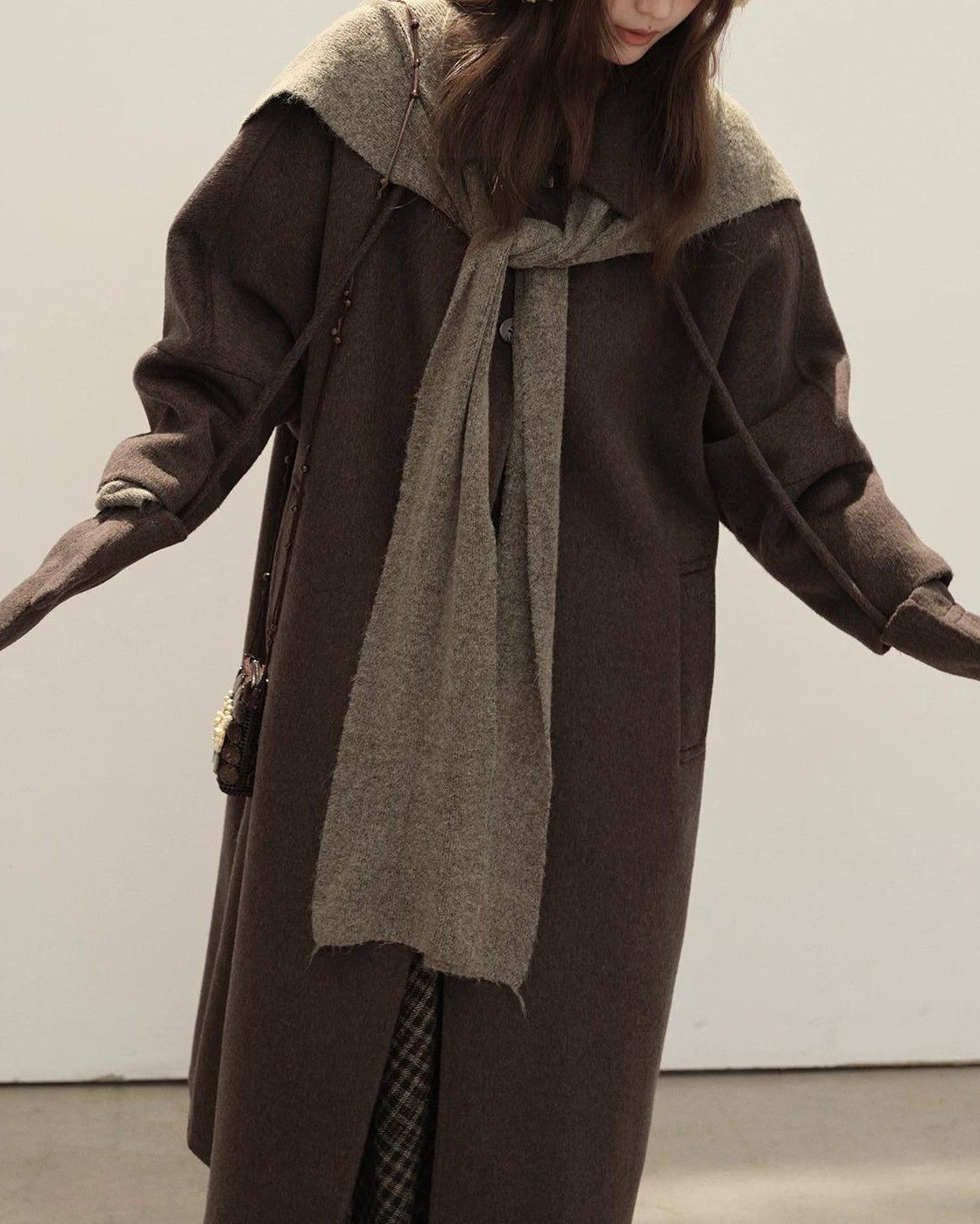 ストールレイヤーニットプルオーバー 10150