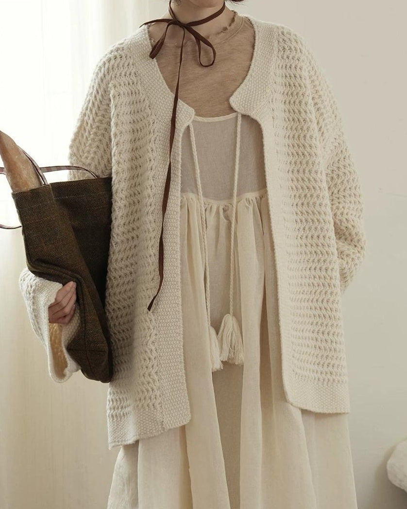 クラフトフリンジニットカーディガン 10209