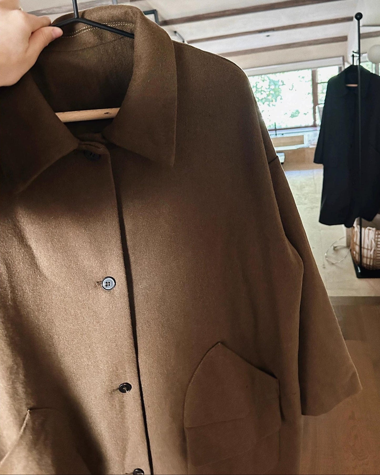 シングルブレストオーバーロングコート 10059