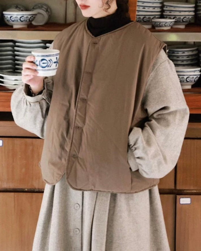 シングルブレストルーモカライトベスト 10091