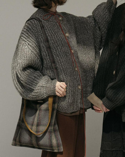 ノルディックキャンバスニットカーディガン 10168