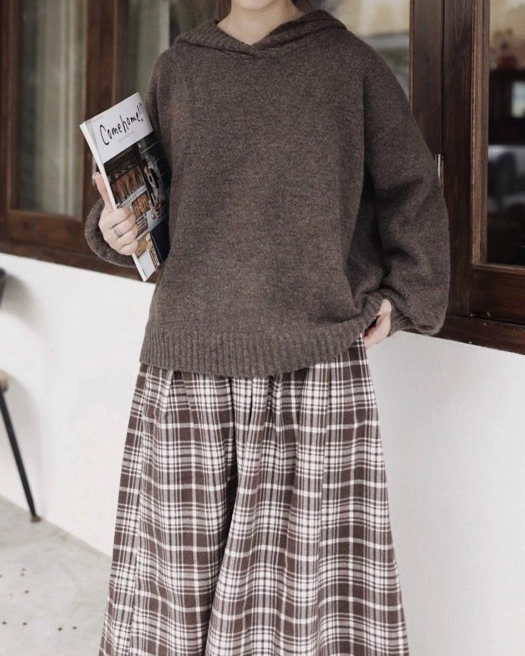 ミュークチェックAラインスカート 10111