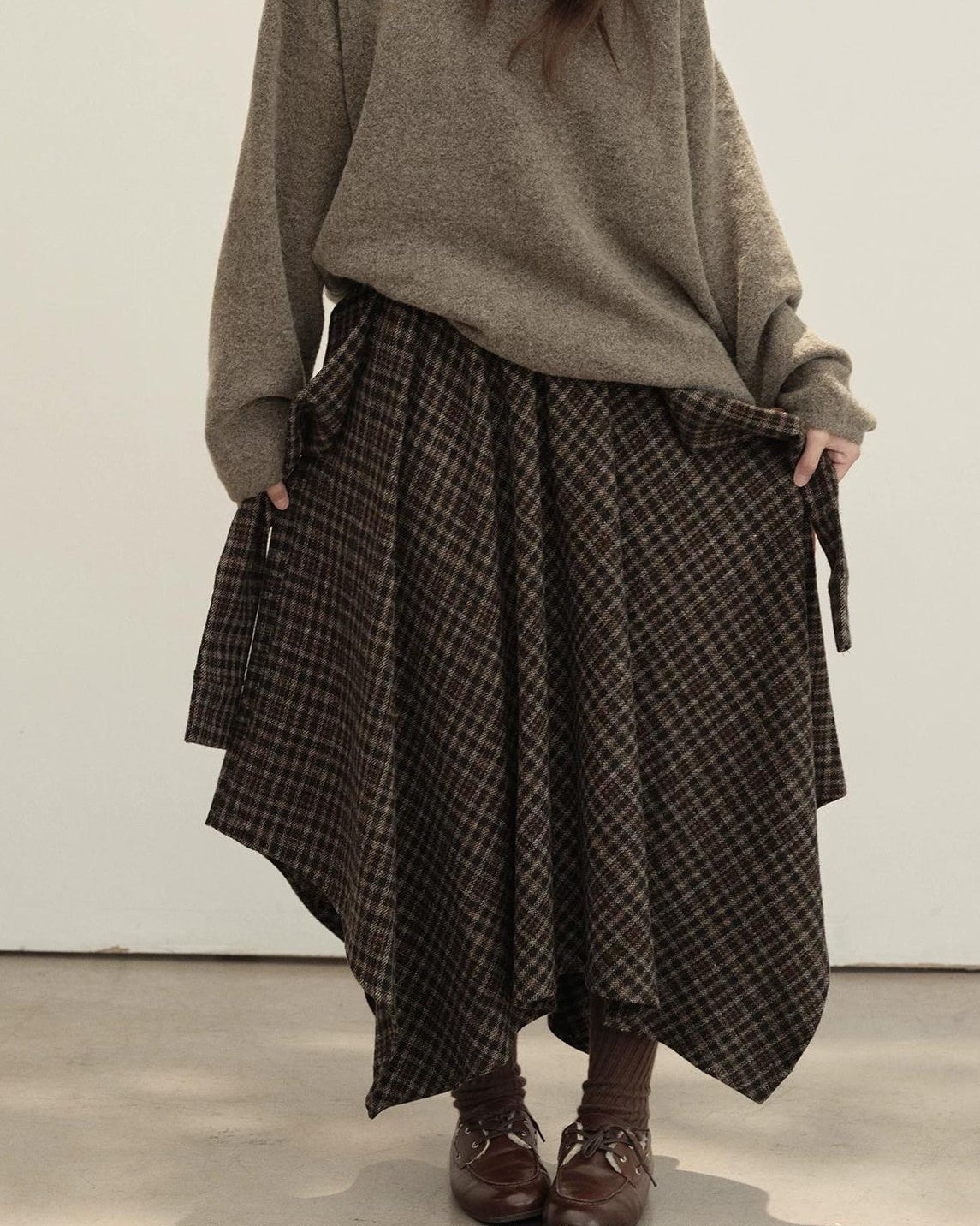 フォレストチェックアシンメトリースカート 10153