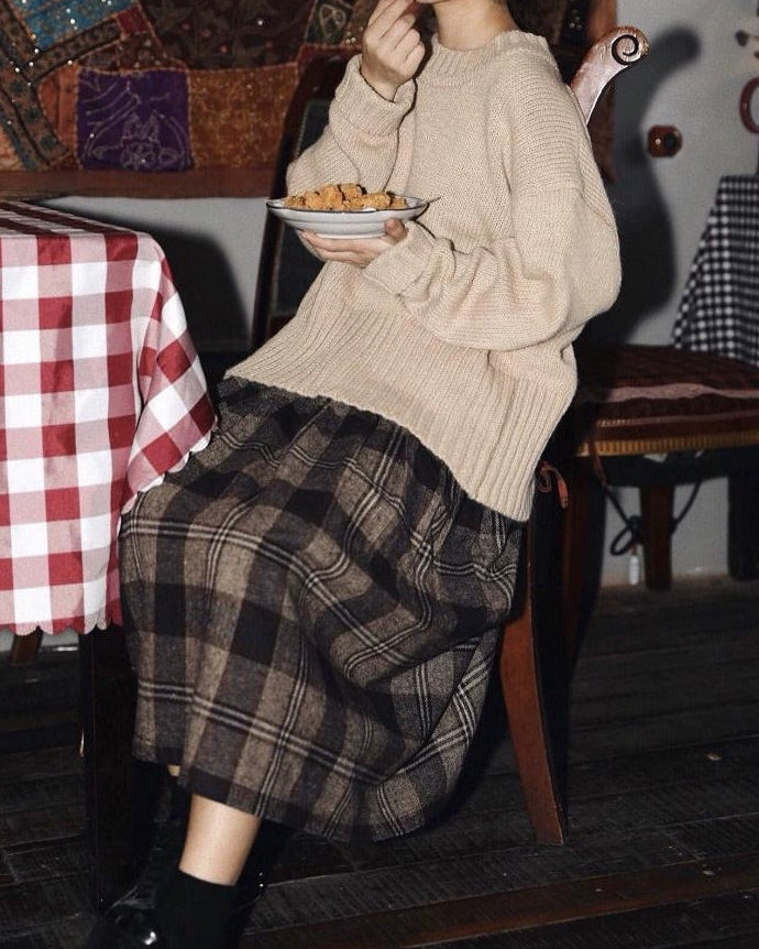 フォルムチェックAラインスカート 10124