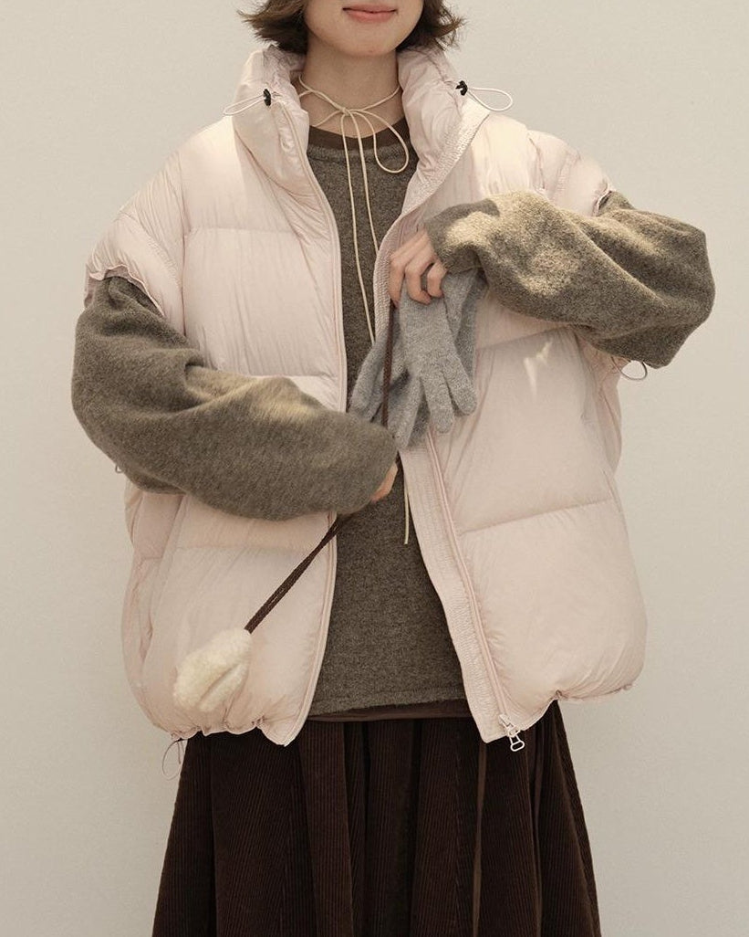 スノーエアリーキルティングダウンベスト 10144