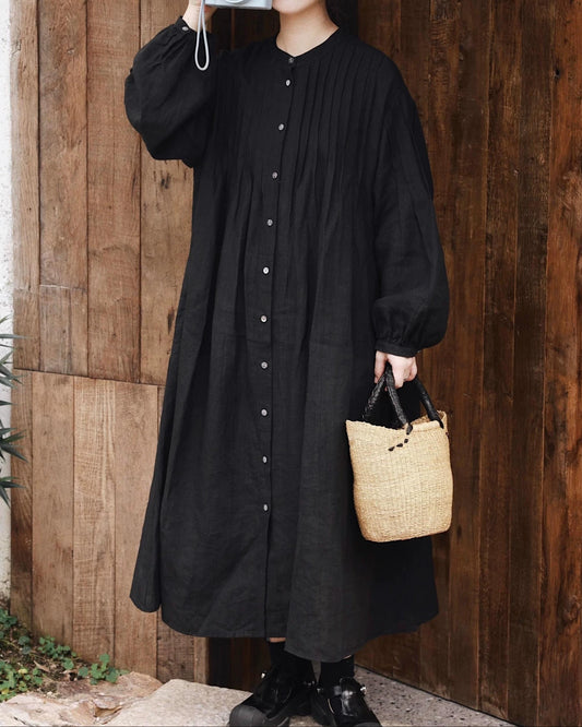 プリーツパフシャツワンピース 10050