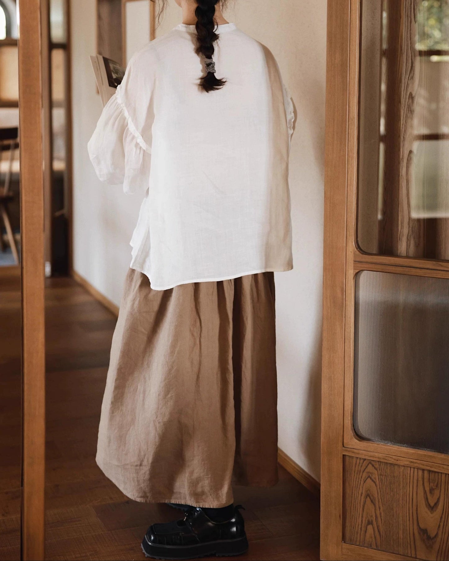 ハイウエストAラインレトロスカート 10047