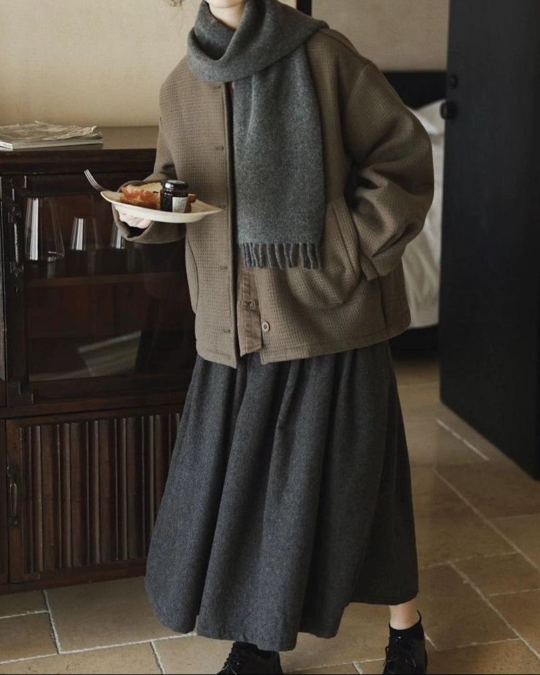 ナチュラルミディフレアスカート 10005