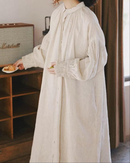 ヘルカナチュラルロングギャザーワンピース 10087