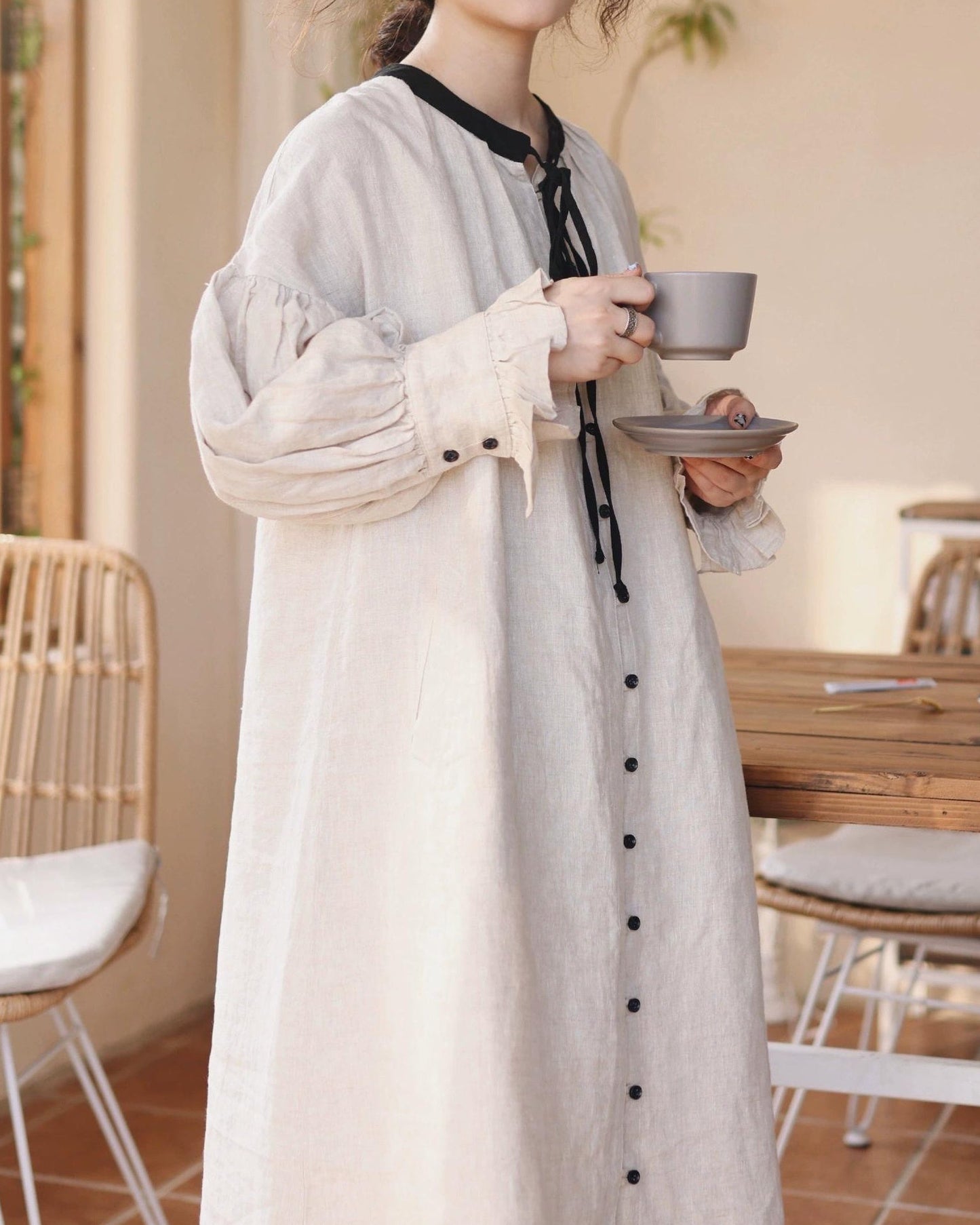 スウィートバイカラーリボンワンピース 10112