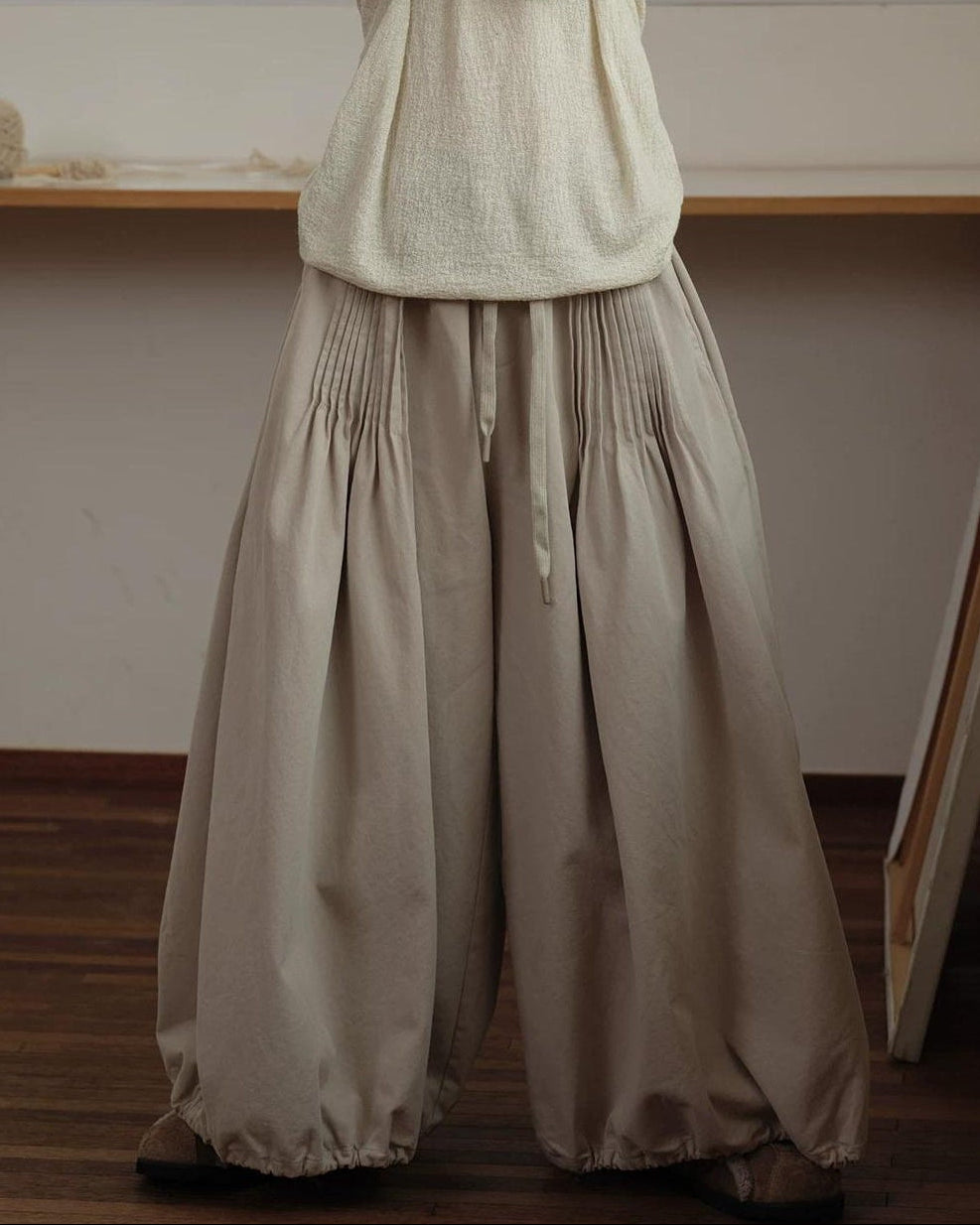 ストラップバルーンピンタックパンツ 10154