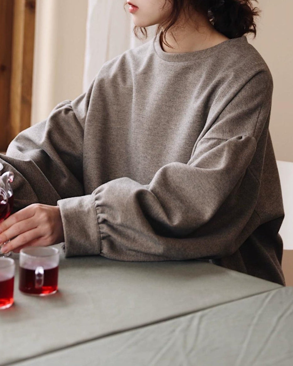 カームバックボタンスウェットプルオーバー 10119