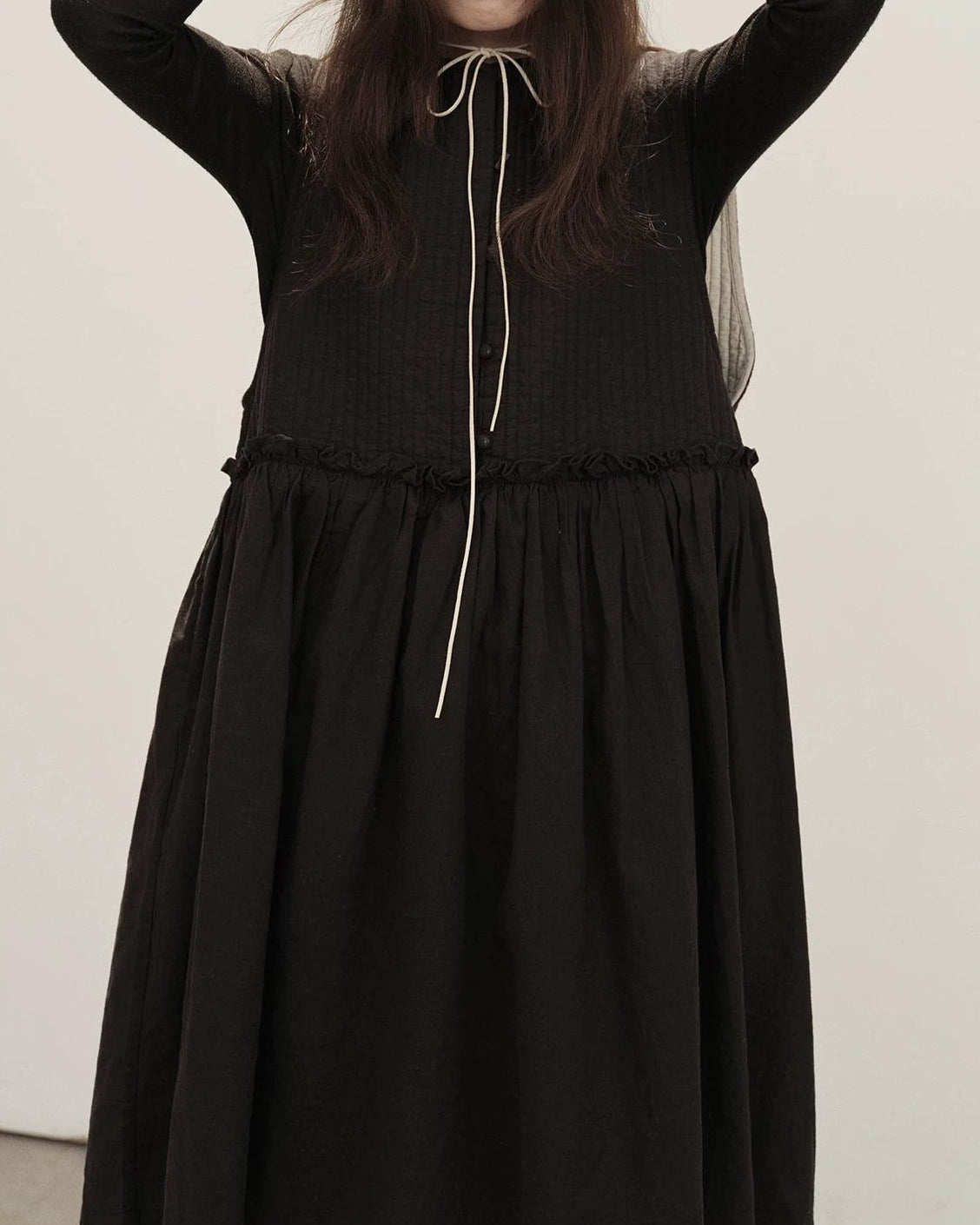 ノーディハイウエストソフトベストドレス 10145