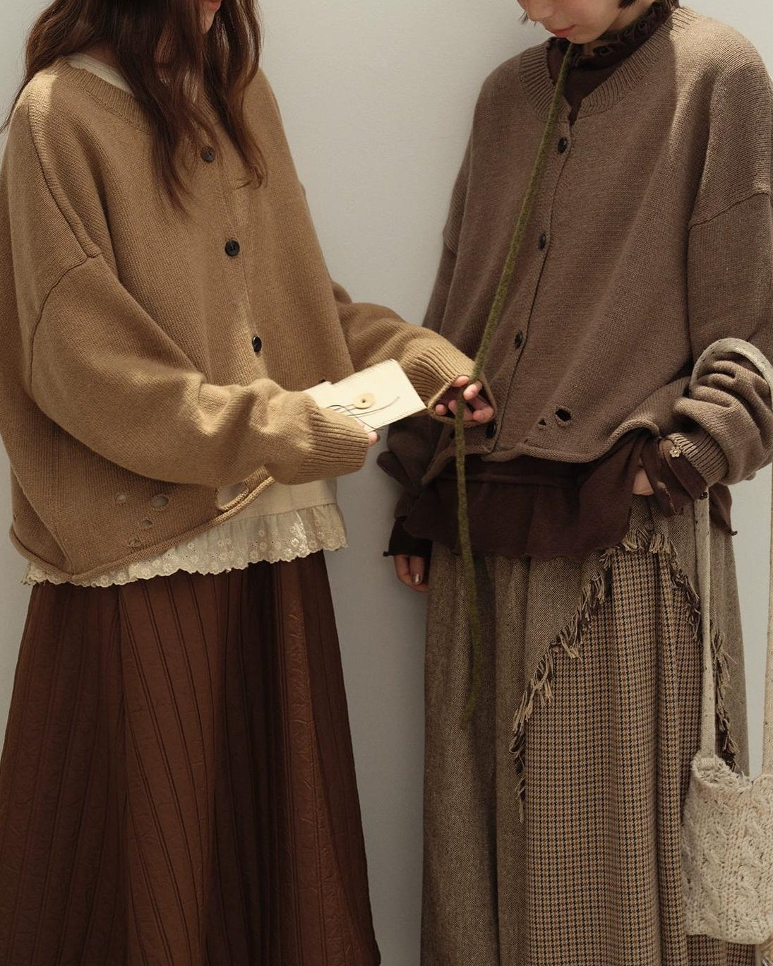 ホールニットリブカーディガン 10126